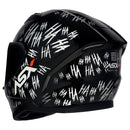 CAPACETE ASX CITY FUN BRILHO PRETO/BRANCO