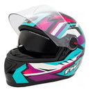 FW3 Capacete FW3 Gtx Fox Com Óculos Internor azul Tiffany